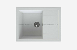 MAXSTONE Мойка глянцевая MS-15 (белый металлик) 640*505*217